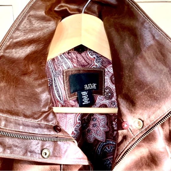 Leather Moto $300 a.n.a Coat Jacket - Picture 6 of 6